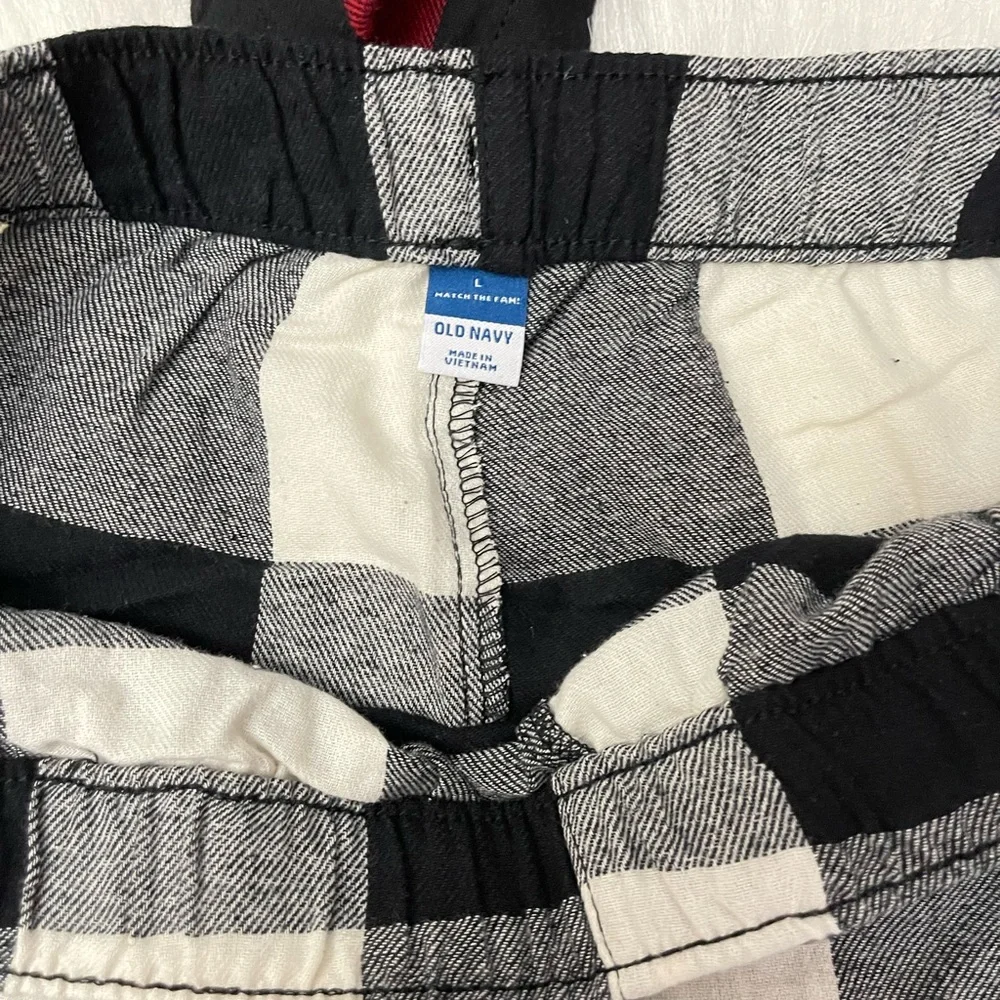 *BUNDLE* NWT Old Navy Flannel Pajama Short Black & Red Buffalo Plaid Women SZ L - Picture 6 of 7